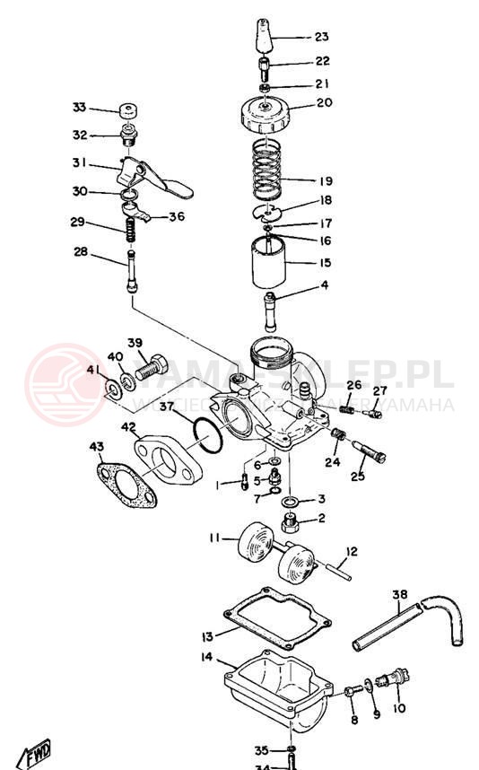 Schemat "Gaźnik" do Yamaha AT1C/CT1C/AT1MX