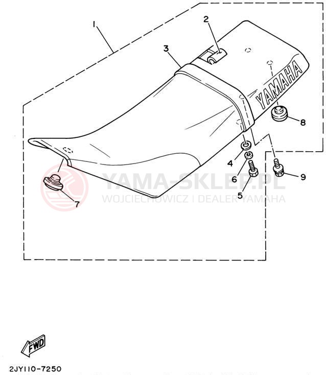 Schemat "siedzenie" do Yamaha TW200 TW200PC/TW200P