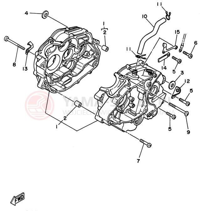 Schemat "Obudowa silnika" do Yamaha SEROW XT225HC/XT225H