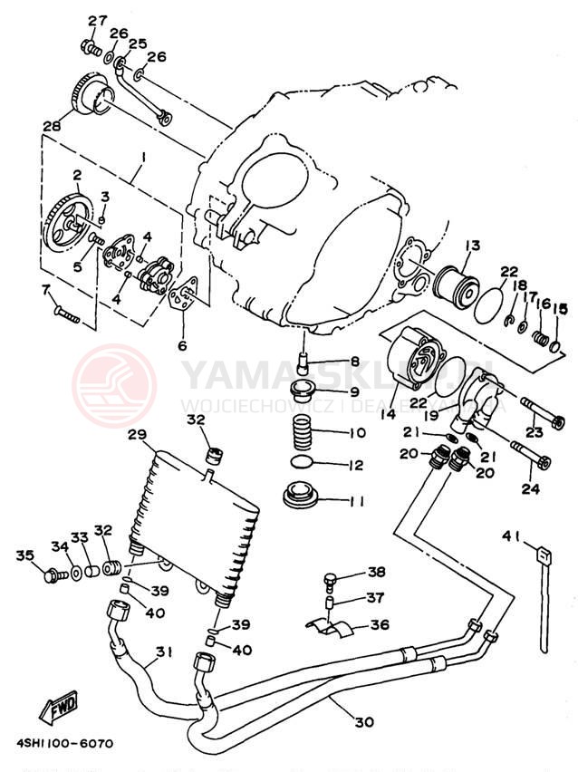 Schemat "Pompa olejowa" do Yamaha KODIAK 4WD YFM400FWK