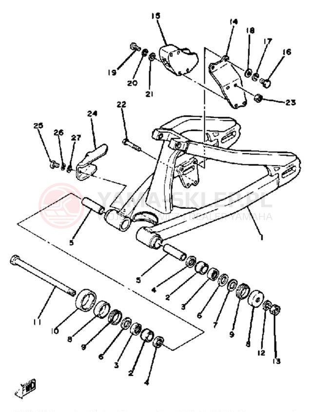 Schemat "wahacz" do Yamaha YZ125F
