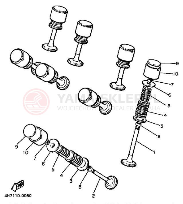 Schemat "zawory" do Yamaha MAXIM XJ700N/XJ700NC