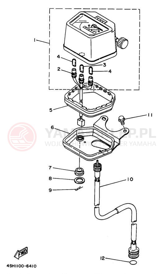 Schemat "licznik" do Yamaha KODIAK 4WD YFM400FWK