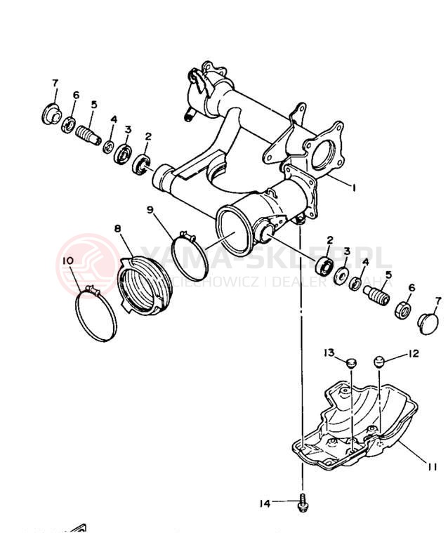 Schemat "wahacz" do Yamaha BIG BEAR 4WD YFM350FWB