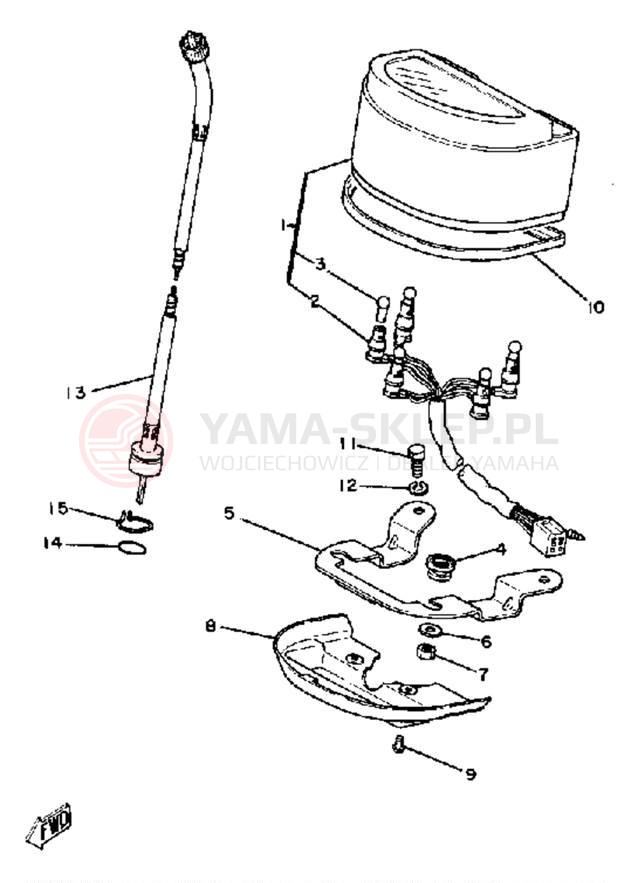 Schemat "Prędkościomierz" do Yamaha SR250J