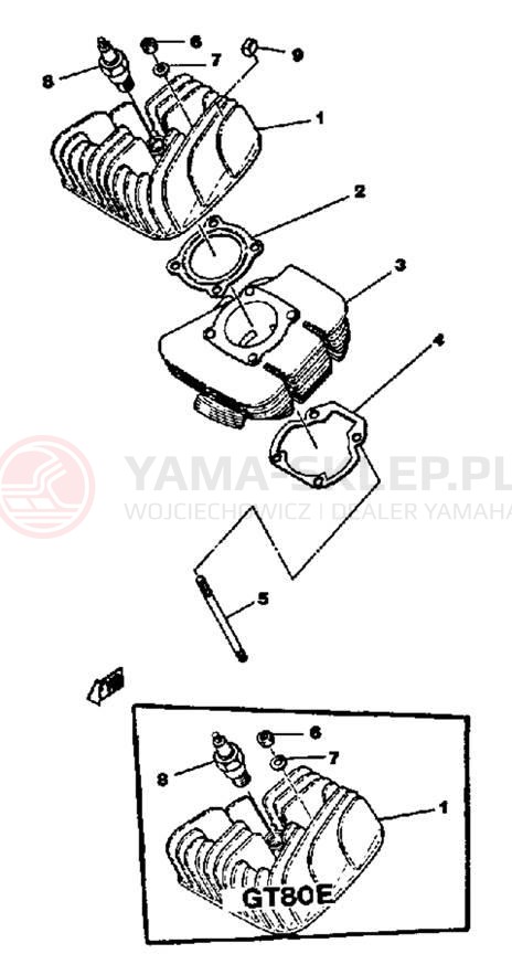 Schemat "cylinder" do Yamaha GT80E
