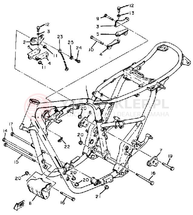 Schemat "rama" do Yamaha XS650G