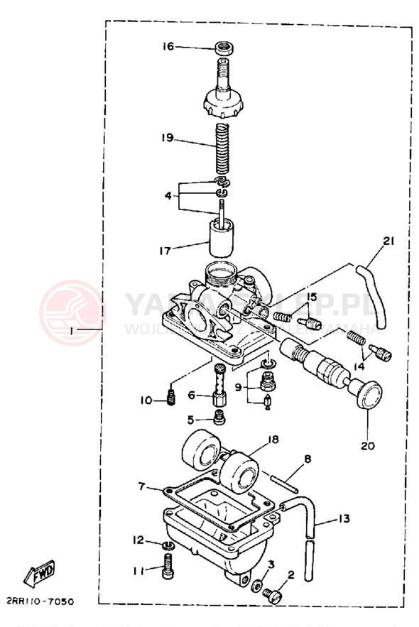 Schemat "Gaźnik" do Yamaha YSR50U