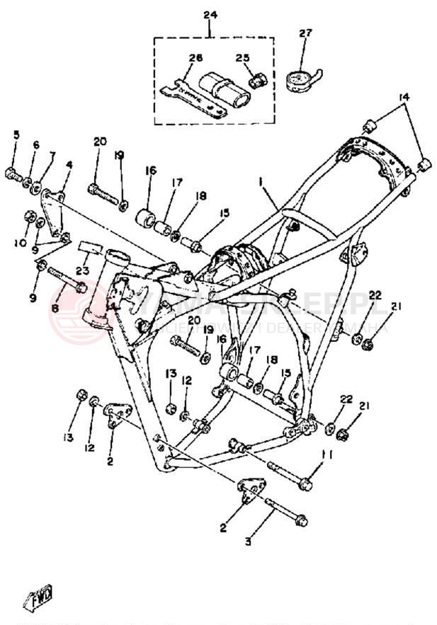 Schemat "Rama " do Yamaha YZ250G