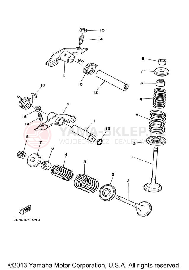 Schemat "zawory" do Yamaha XT225 XT225V/XT225VC