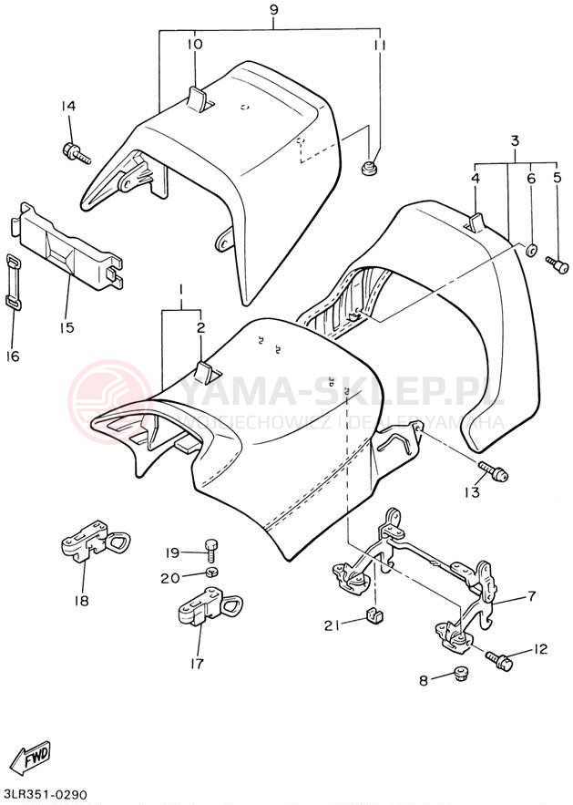 Schemat "siedzenie" do Yamaha V-MAX 1200 VMX12LC/VMX12L