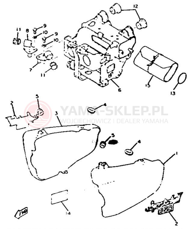 Schemat "Tylny błotnik" do Yamaha XS650H