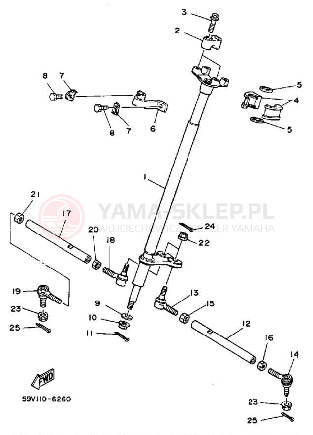 Schemat "Półki zawieszenia" do Yamaha MOTO-4 YFM250A