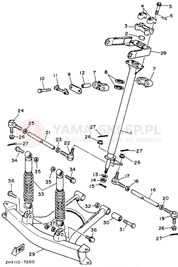 Schemat "Półki zawieszenia" do Yamaha CHAMP YFM100T
