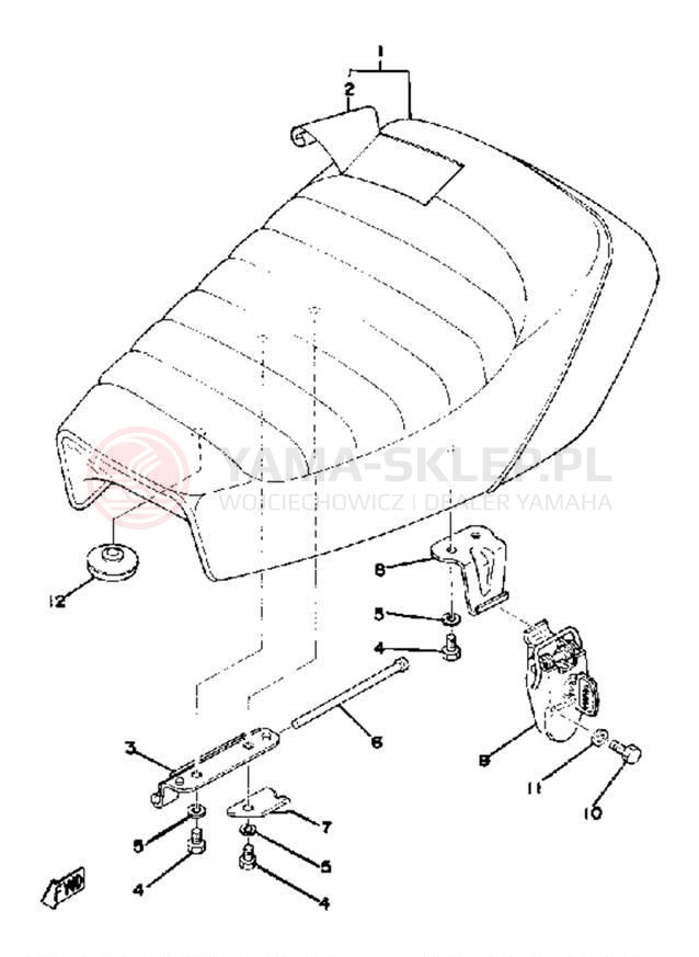Schemat "siedzenie" do Yamaha GTMXE