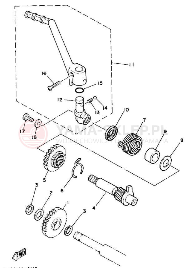 Schemat "rozrusznik" do Yamaha YZ125D1