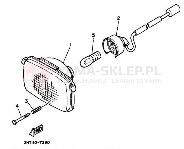 Schemat "Lampa przód" do Yamaha TERRA PRO YFP350U