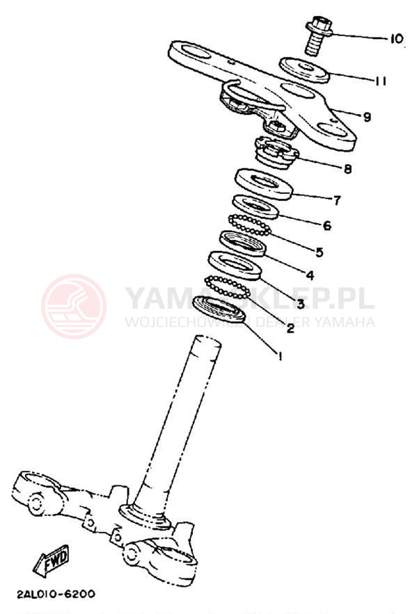 Schemat "Półki zawieszenia" do Yamaha YSR50W