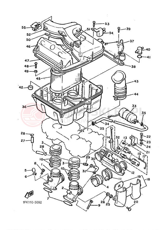 Schemat "Filtr powietrza" do Yamaha V MAX 1200 VMX12N/VMX12NC