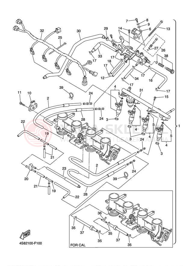 Schemat "Wtrysk paliwa" do Yamaha FZ6 FZS6WC/FZS6W