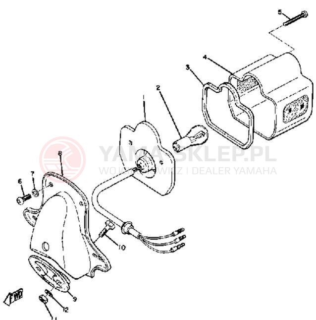 Schemat "lampa tył" do Yamaha CT1