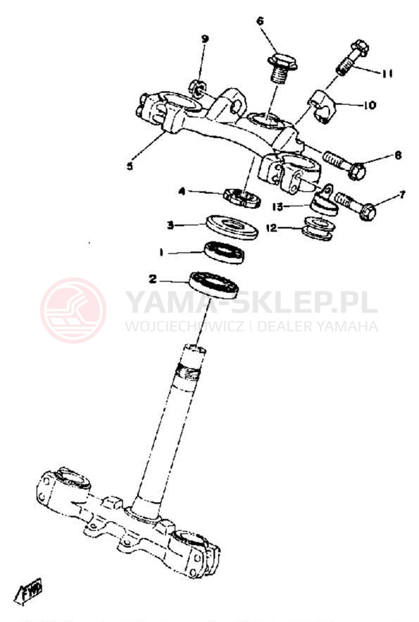 Schemat "Półki zawieszenia" do Yamaha YZ400E