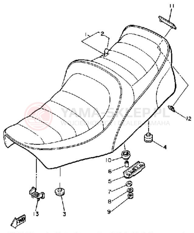 Schemat "siedzenie" do Yamaha XS1100H