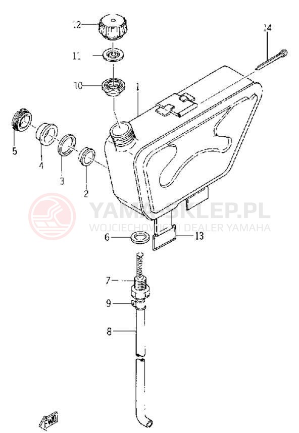Schemat "Miska olejowa" do Yamaha YL1E