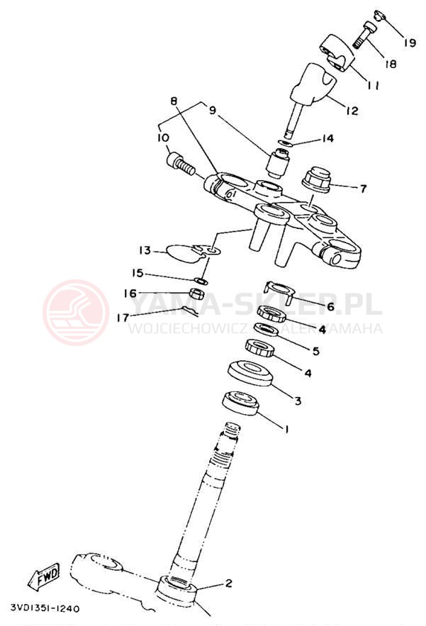 Schemat "Półki zawieszenia" do Yamaha TDM850 TDM850E/TDM850EC