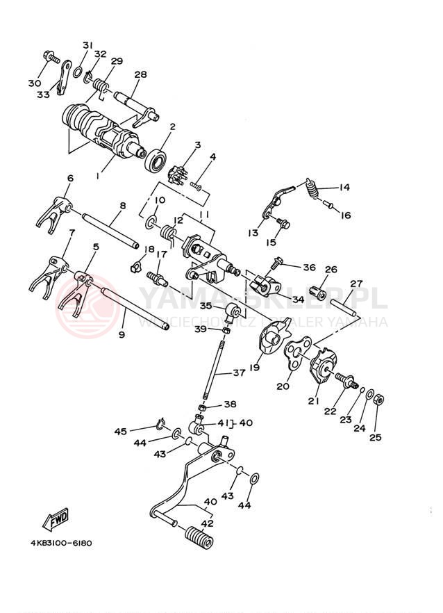 Schemat "Wodziki, automat" do Yamaha WOLVERINE YFM350FXN