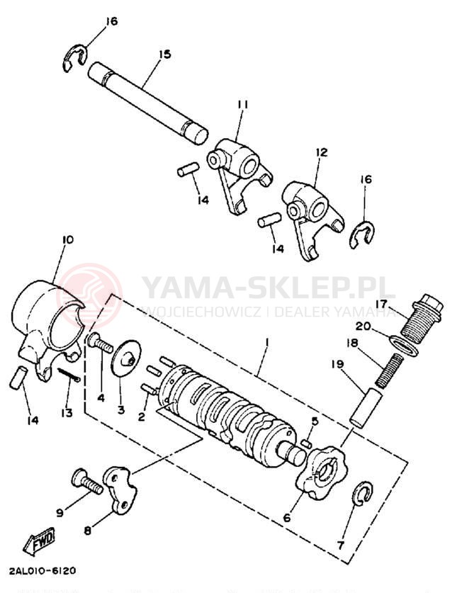 Schemat "Wodziki, automat" do Yamaha YSR50W