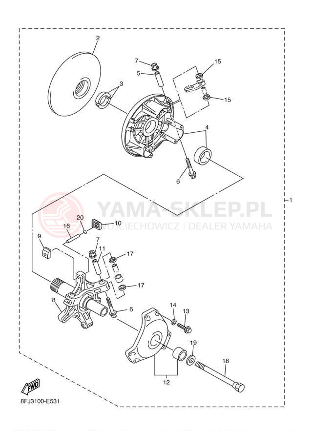 Schemat "REBUILD KIT" do Yamaha APEX RX10PEL/RX10PER