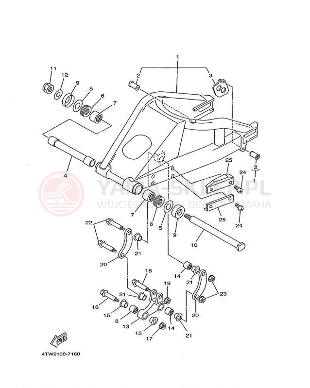Schemat "wahacz" do Yamaha TZ250L