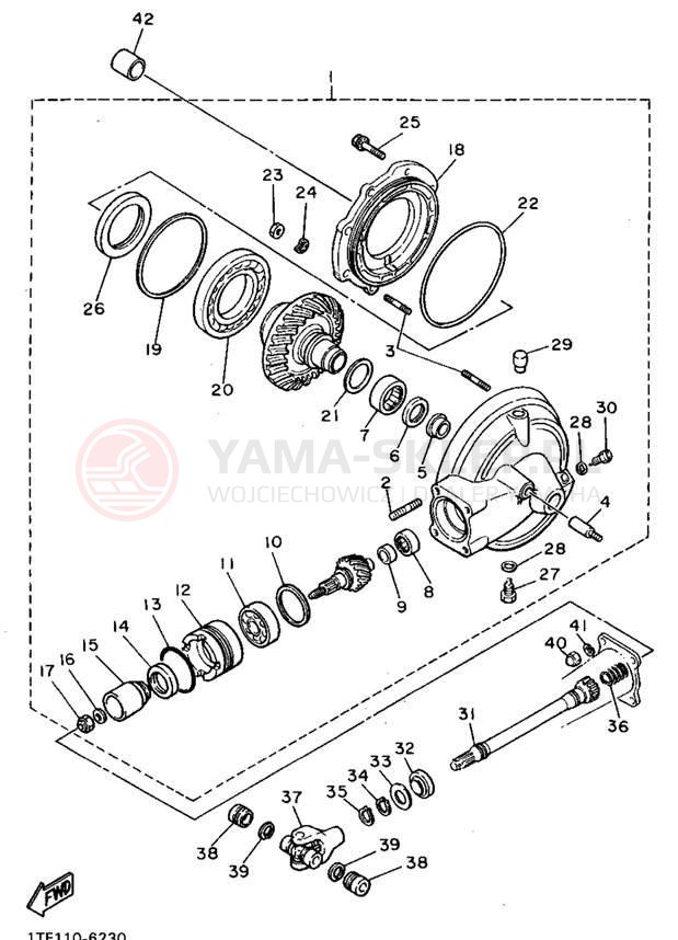 Schemat "Wał napędowy" do Yamaha VIRAGO 750 XV750F/XV750FC