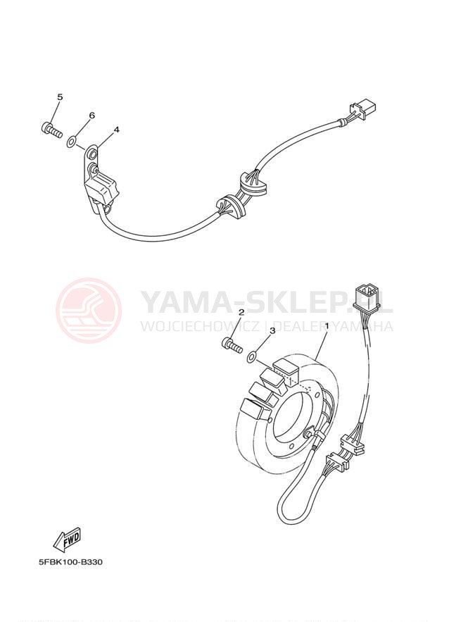 Schemat "prądnica" do Yamaha V-STAR CUSTOM XVS650RC/XVS650R