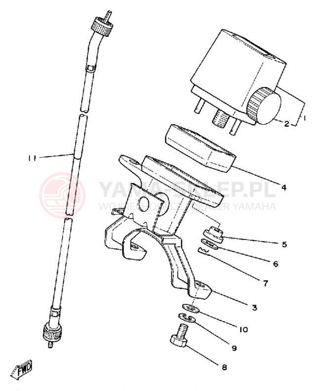Schemat "licznik" do Yamaha IT250H