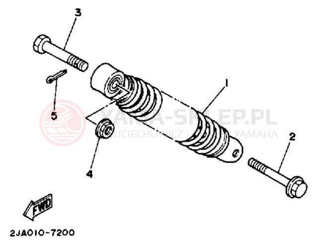 Schemat "zawieszenie tył" do Yamaha JOG CG50W