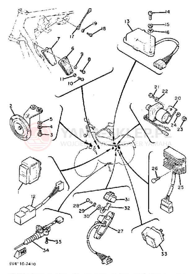 Schemat "układ elektryczny" do Yamaha XS650SJ