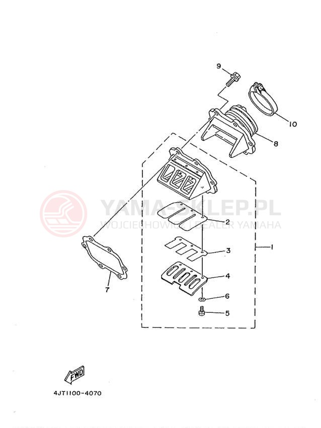 Schemat "Wtrysk paliwa" do Yamaha TZ125 TZ125