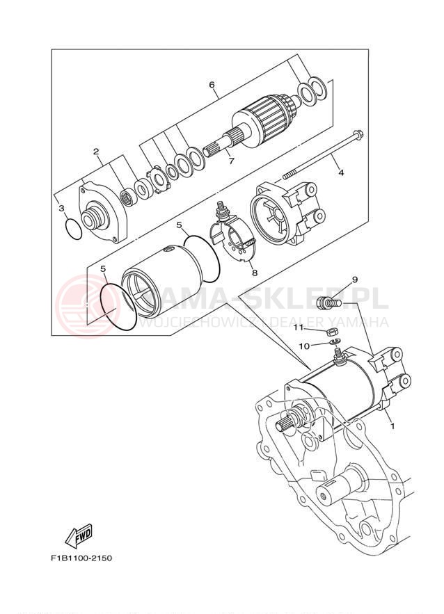 Schemat "rozrusznik" do Yamaha AR230 SRT1000BE