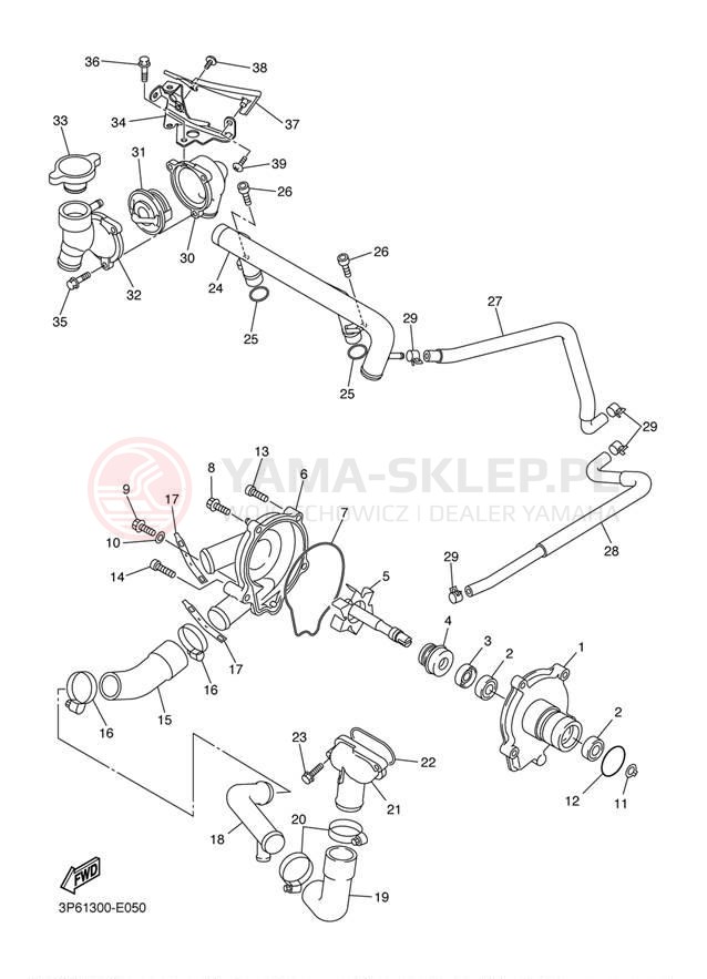 Schemat "Pompa wody" do Yamaha FJR1300AE FJR13AEXCS/FJR13AEXS