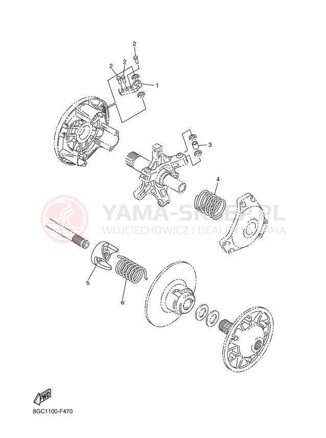 Schemat "DRIVE SETTING" do Yamaha PHAZER RTX PZ50RTEW