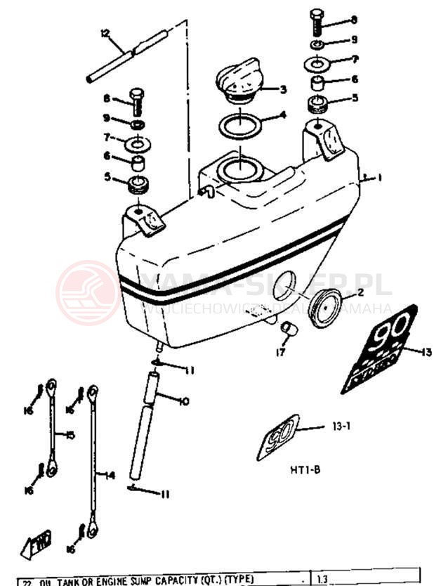 Schemat "Miska olejowa" do Yamaha HT1B/HT1BM