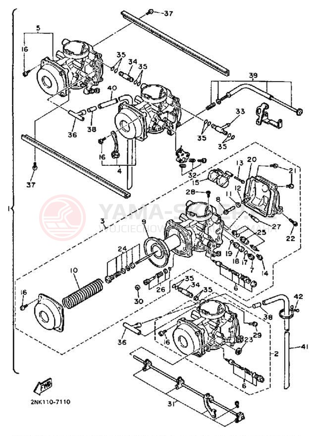 Schemat "Gaźnik" do Yamaha FZR750RT