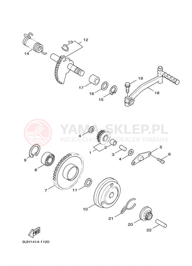 Schemat "rozrusznik" do Yamaha VINO 125 YJ125W
