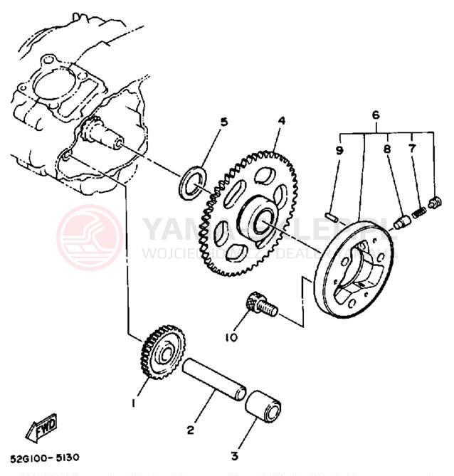 Schemat "rozrusznik" do Yamaha YFM200DXS