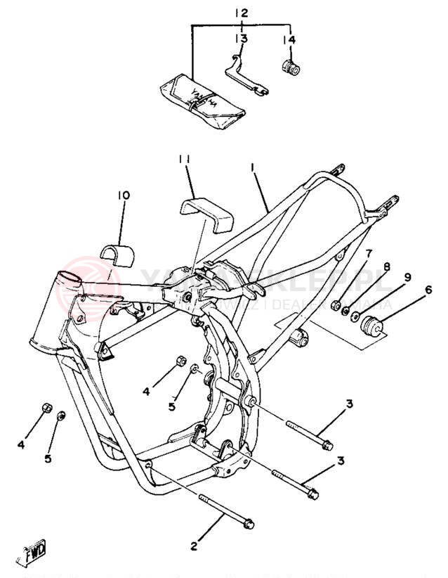 Schemat "Rama " do Yamaha YZ80H