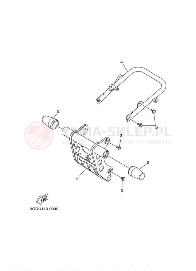 Schemat "osłona / stelaż" do Yamaha WARRIOR YFM350XM/YFM350XMC
