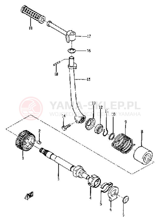 Schemat "kopniak" do Yamaha YJ2S/YJ1K