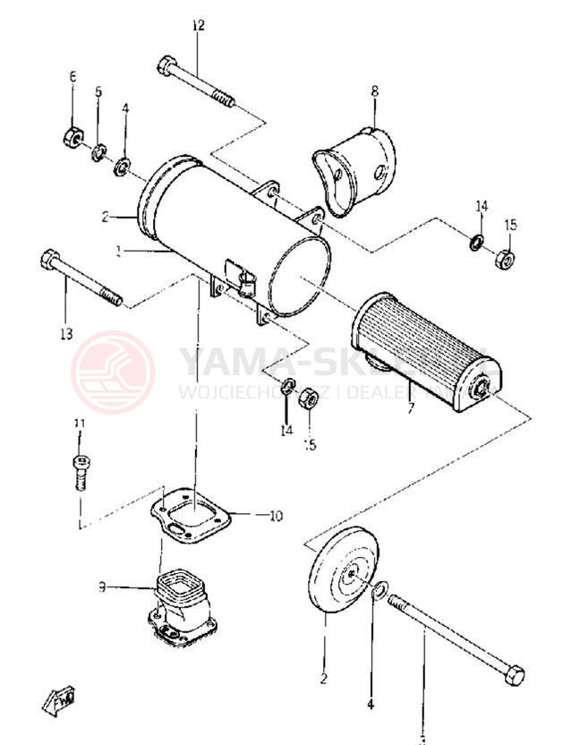 Schemat "Filtr powietrza" do Yamaha YL2C YL2CM YLCM_68_EN